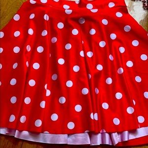 Red Minnie Mouse skirt